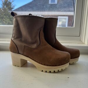 No. 6 Shearling Clog Boot, size 38
